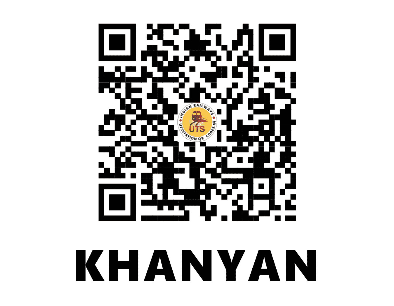 UTS QR Code for KHANYAN - KHN (ER - WEST BENGAL)